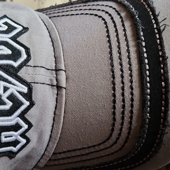 AC/DC womans distressed black and gray ball cap - Picture 14 of 14